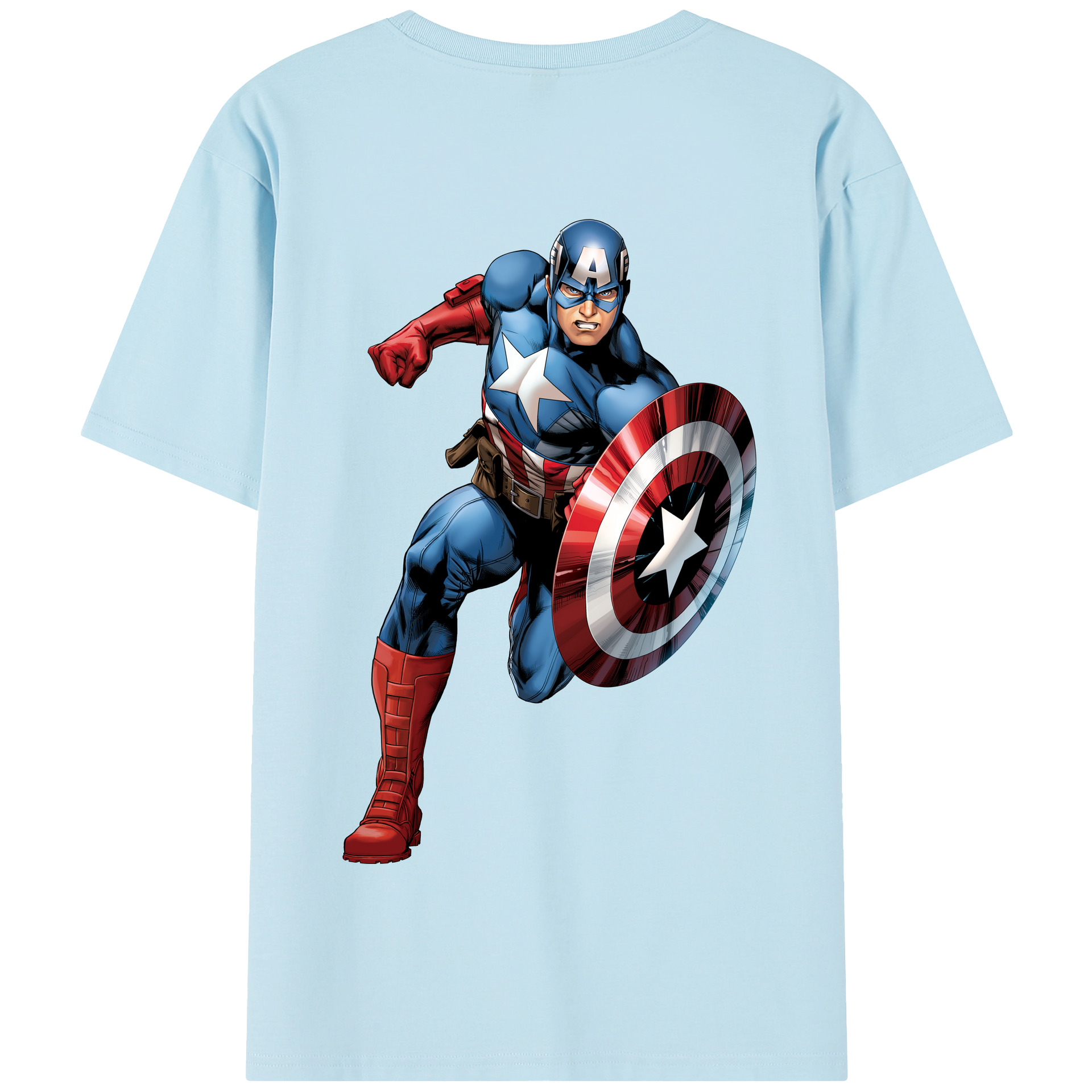 （画像用） アベンジャーズ The Avengers 綿100％半袖Tシャツ（背面プリント）